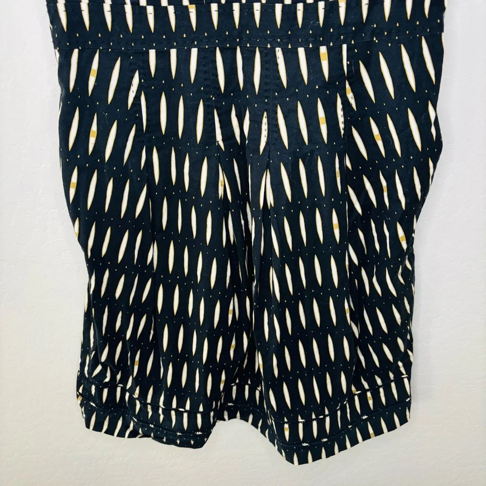 Tory‎ Burch Sleeveless Printed Dress Women’s Designer Black Cream Size 8 Cotton